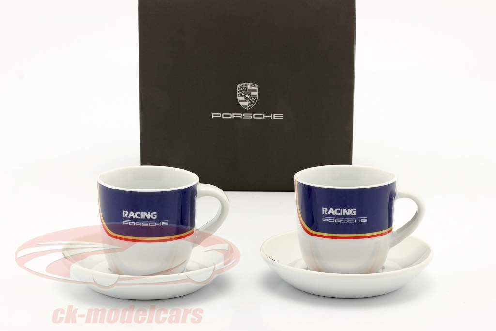 Espresso cups (set of 2) Porsche Racing blue / red / gold