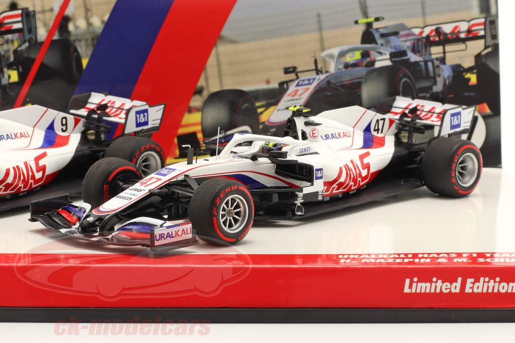 Schumacher #47 & Mazepin #9 2-Car Set Haas VF-21 формула 1 2021 1:43 Minichamps