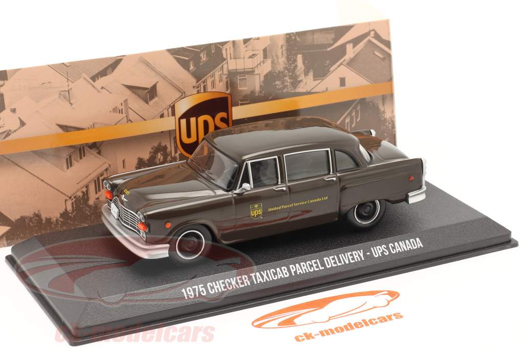 Checker Taxicab Parcel Delivery UPS Canada 1975 Brown 1:43 Greenlight