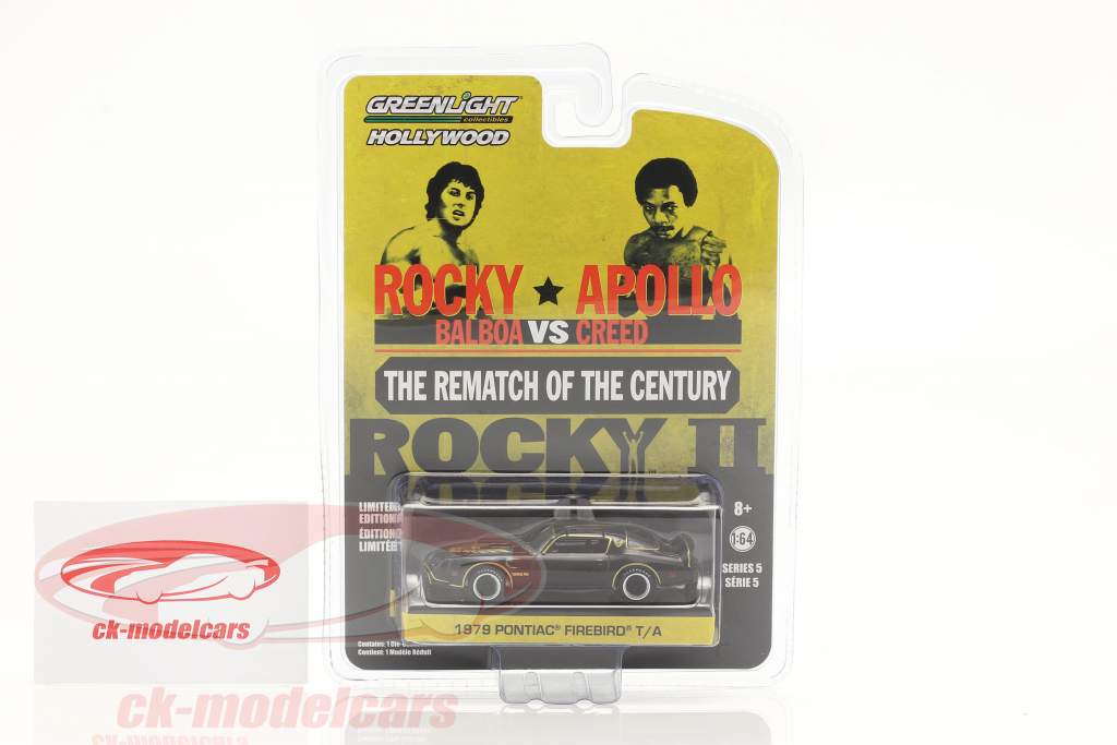 Pontiac Firebird Trans Am 电影 Rocky II (1979) 黑色的 / 金子 1:64 Greenlight