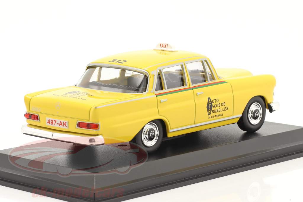 Mercedes-Benz 200 D Taxi Bruxelas 1966 amarelo 1:43 Altaya