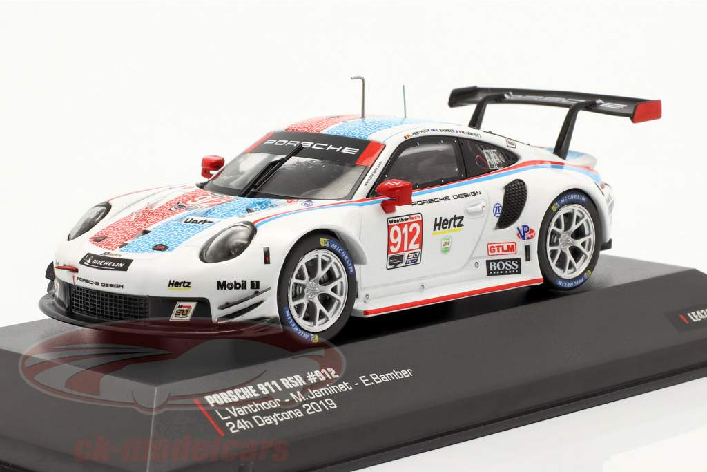 Porsche 911 RSR #912 3ª Classe GTLM 24h Daytona 2019 Porsche GT Team 1:43 Ixo