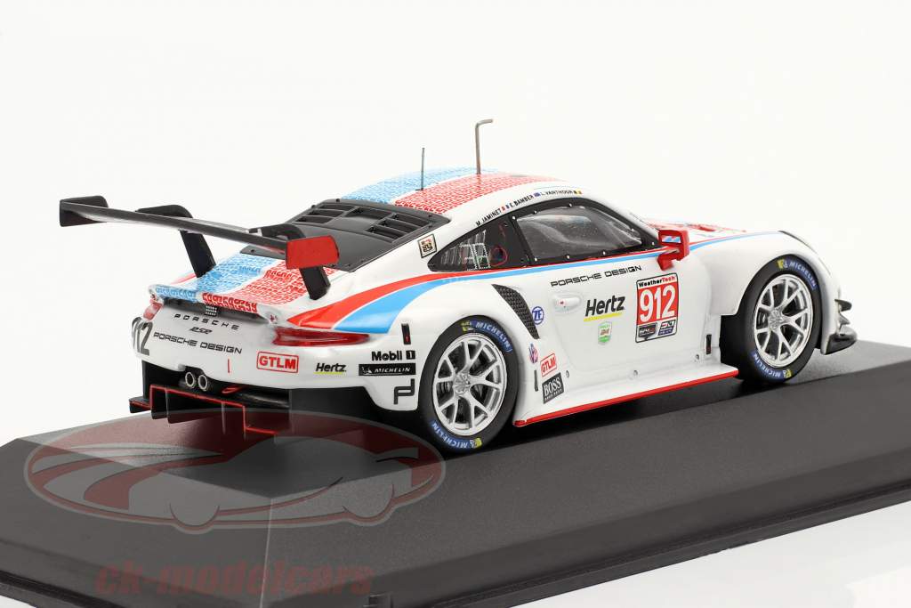 Porsche 911 RSR #912 3ª Classe GTLM 24h Daytona 2019 Porsche GT Team 1:43 Ixo