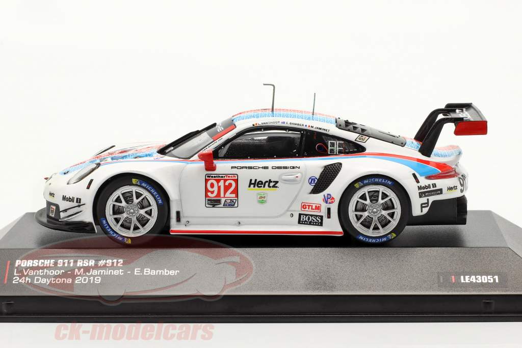 Porsche 911 RSR #912 3. GTLM klasse 24h Daytona 2019 Porsche GT Team 1:43 Ixo