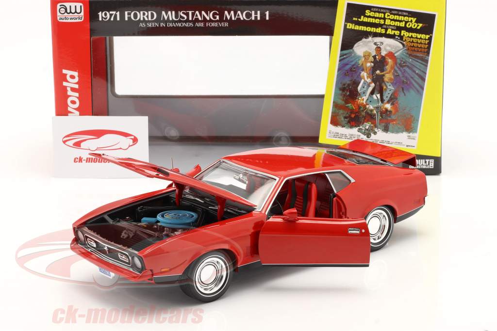 Ford Mustang Mach 1 1971 James Bond - Diamonds are Forever 1:18 AutoWorld