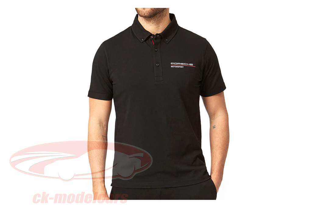 Herren Polo-Shirt Porsche Motorsport 2021 Logo schwarz