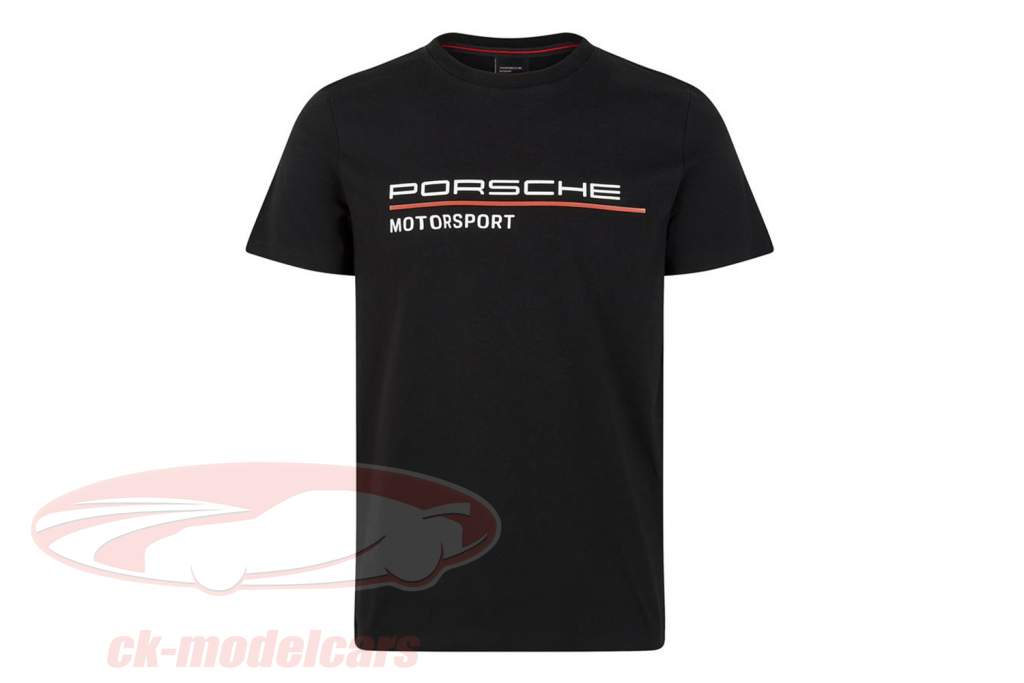 男性用 Tシャツ Porsche Motorsport 2021 ロゴ 黒