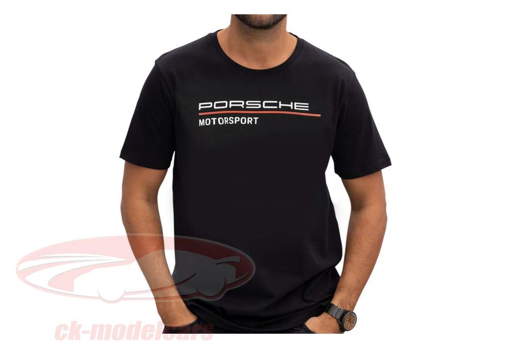 Mannen t-shirt Porsche Motorsport 2021 logo zwart