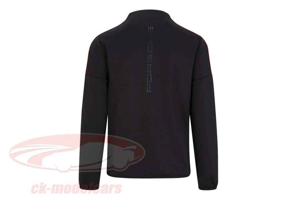 男性用 ソフトシェルジャケット Porsche Motorsport 2021 ロゴ 黒 / 赤