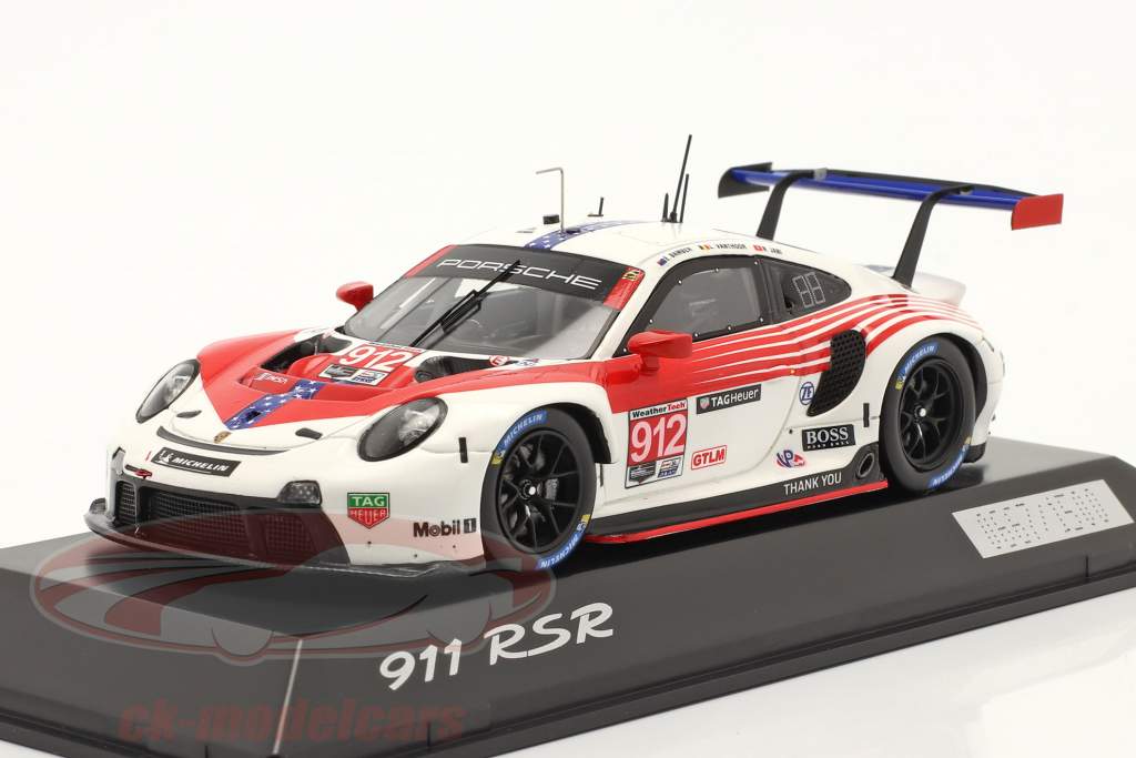 Porsche 911 RSR #912 2ª Classe GTLM 12h Sebring IMSA 2020 1:43 Spark
