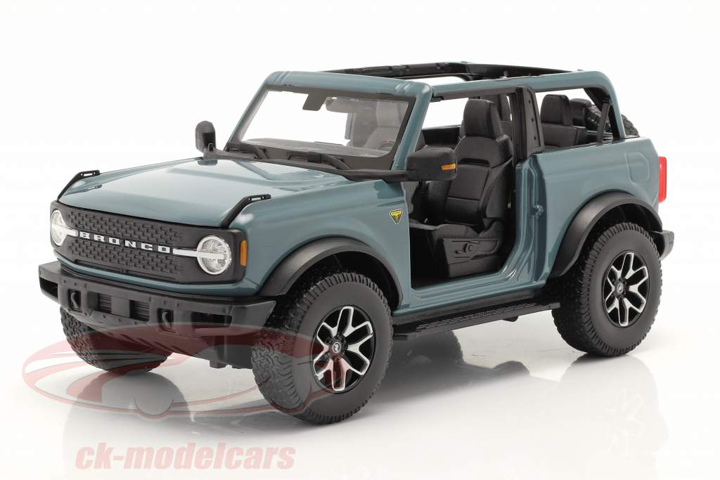 Ford Bronco Badlands (uden Døre) Byggeår 2021 gråblå 1:18 Maisto