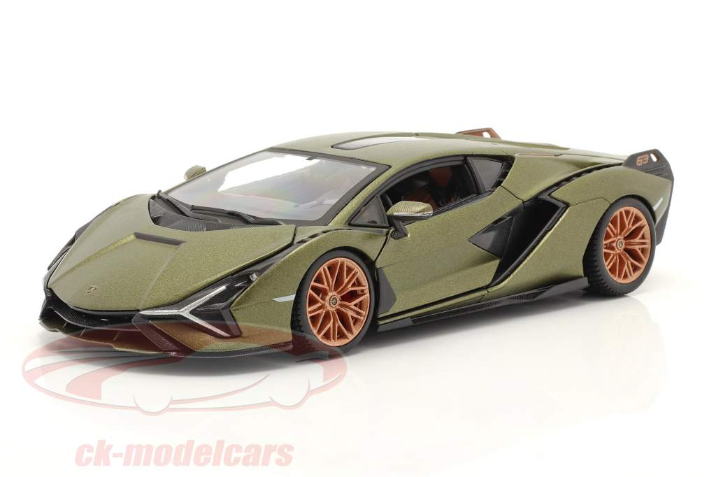 1:32 2019 Lamborghini Sian FKP 37 Modelo de Coche de juguete Diecast Sonido & Luz Verde De Regalo 