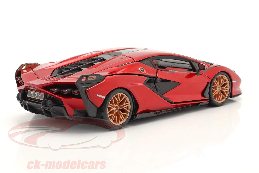 Lamborghini Sian FKP 37 Anno di costruzione 2019 rosso / Nero 1:24 Bburago