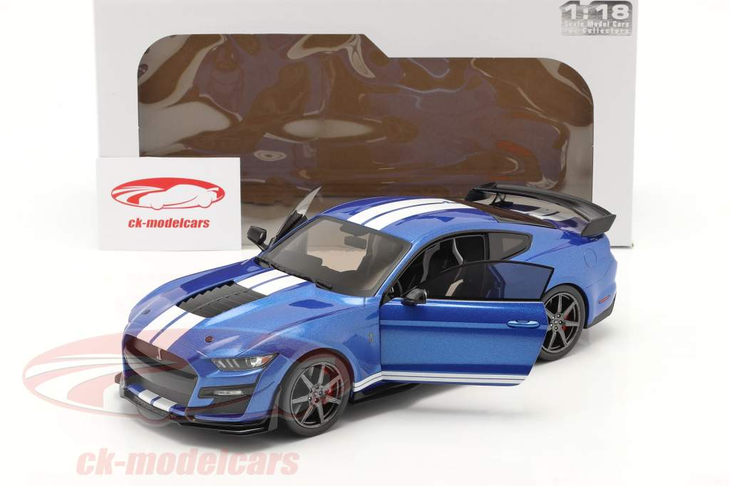 Ford Mustang Shelby GT500 Fast Track Ano de construção 2020 azul metálico 1:18 Solido