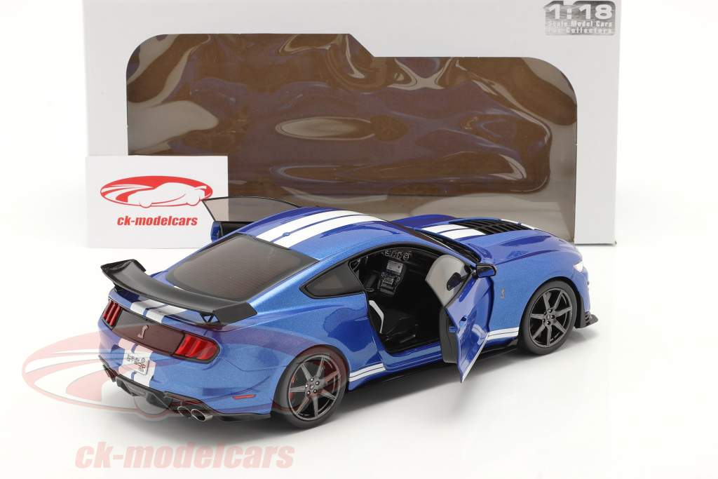 Ford Mustang Shelby GT500 Fast Track Année de construction 2020 bleu métallique 1:18 Solido