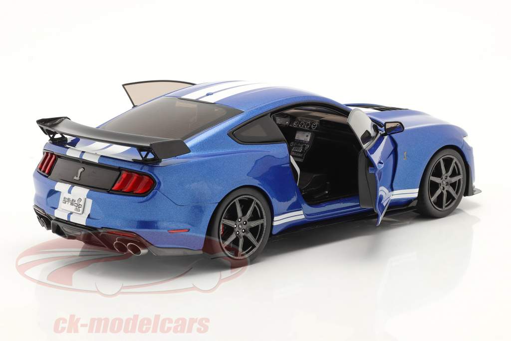 Ford Mustang Shelby GT500 Fast Track Année de construction 2020 bleu métallique 1:18 Solido
