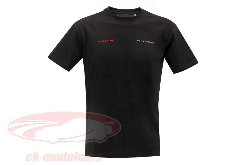 Porsche t-shirt L'ART DE L'AUTOMOBILE zwart