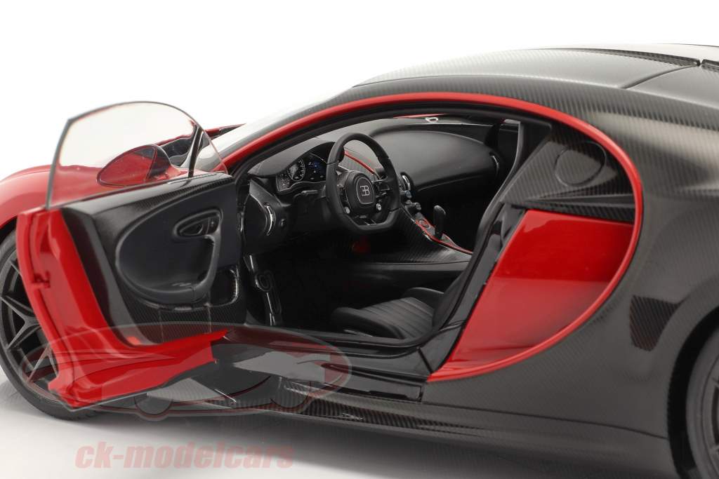 Bugatti Chiron Sport Año de construcción 2019 italiano rojo / carbón 1:18 AUTOart