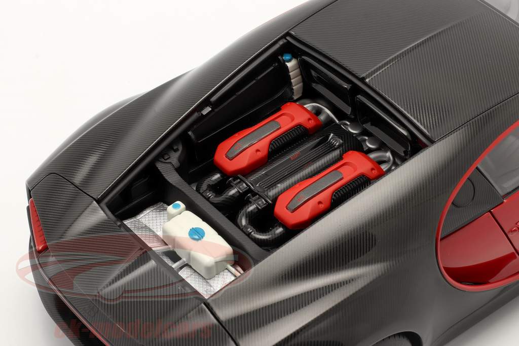 Bugatti Chiron Sport year 2019 italian red / carbon 1:18 AUTOart