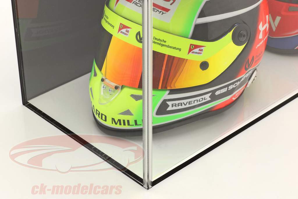 Vetrina Per Auto Modellini Scala 1:64 - 4 Livelli Con Base In Legno E Parapetto Acrilico
