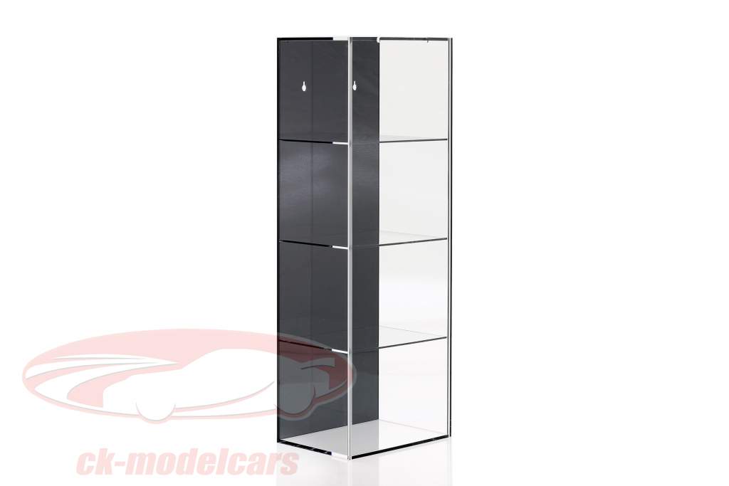 Adjustable Shelves ミラーed Hot ホイールs/Matchbox/Diecast カーs 1/64 1/43 モデル Display  ケース Cabet, ブラック