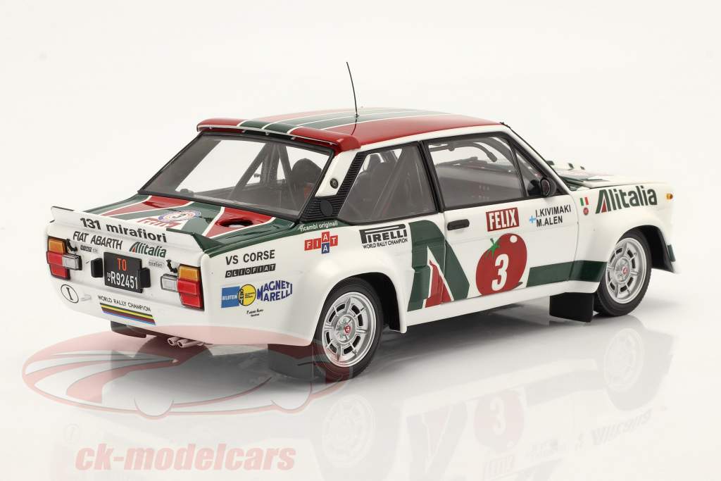 Fiat 131 Abarth #3 gagnant Rallye 1000 Lakes 1978 Alen, Kivimäki 1:18 Kyosho