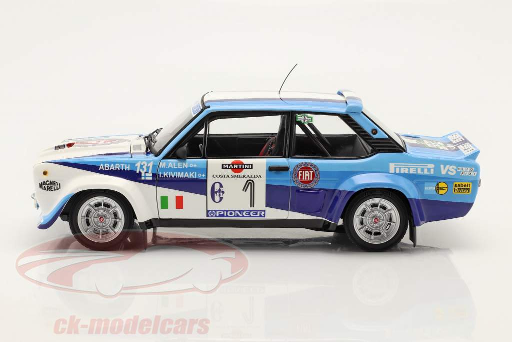 Fiat 131 Abarth #1 ganador Rallye Costa Smeralda 1981 Alen, Kivimäki 1:18 Kyosho
