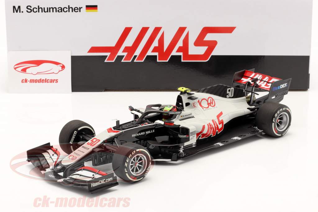 Minichamps 1:18 Mick Schumacher Haas VF-20 #50 test drive Abu Dhabi F1 2020  2020-HAAS-MKS-18 model car 2020-HAAS-MKS-18 4251614410075