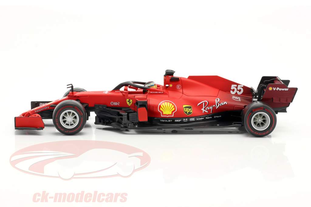 Carlos Sainz jr. Ferrari SF21 #55 формула 1 2021 1:18 Bburago