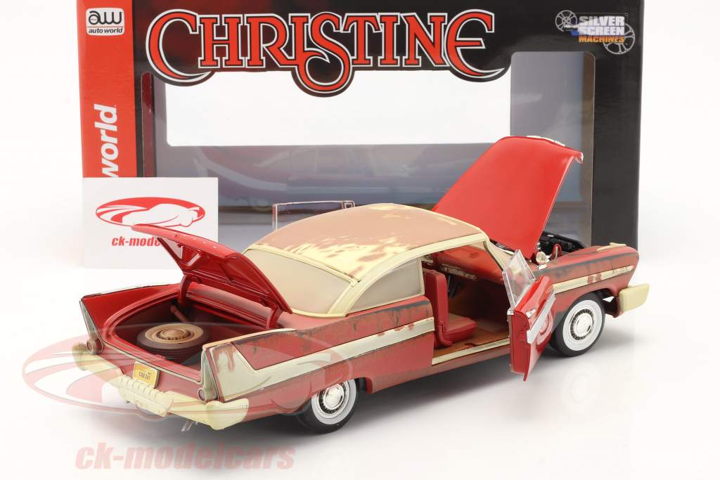 Plymouth Fury 建设年份 1958 电影 Christine (1983) 红色的 / 白色的 1:18 AutoWorld
