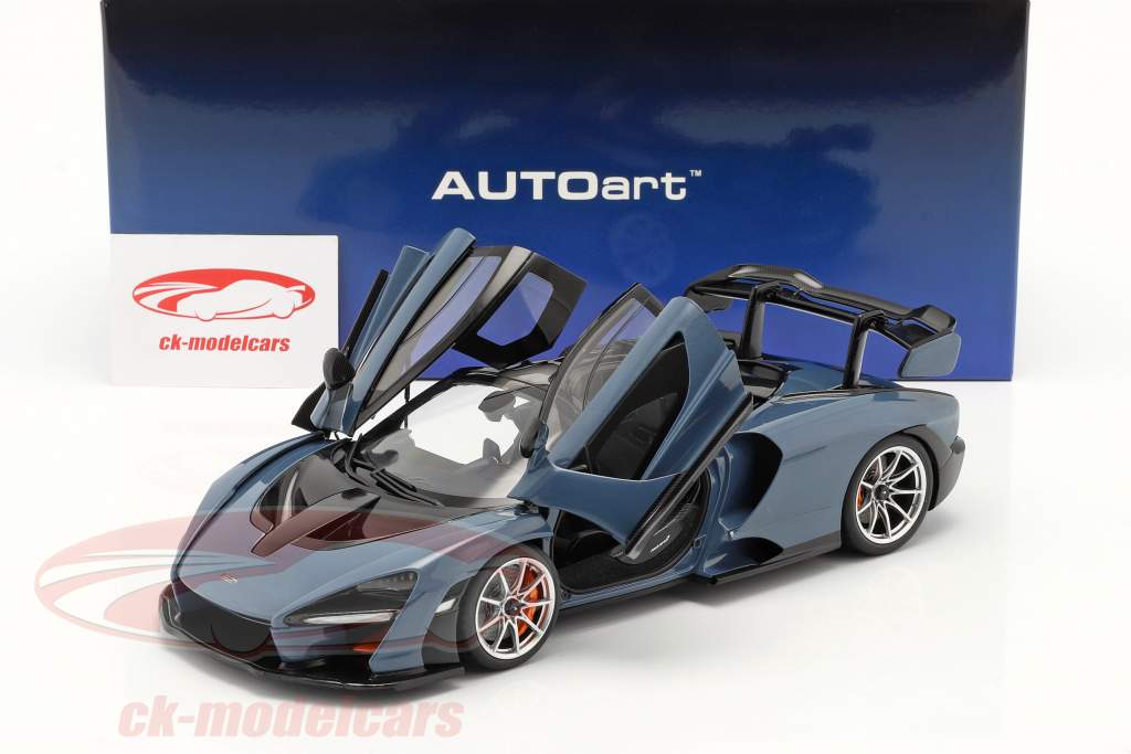 AUTOart 1:18 McLaren Senna 建設年 2018 青 / 黒 76077 モデル 車 