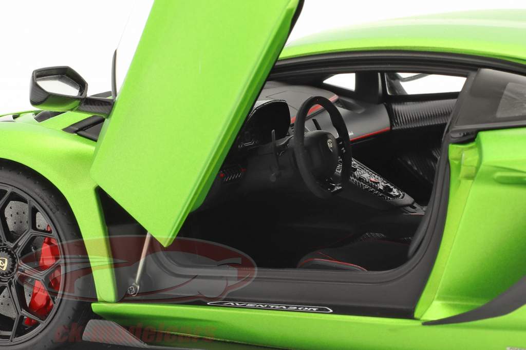 Lamborghini Aventador SVJ Año de construcción 2019 estera verde metálico 1:18 AUTOart
