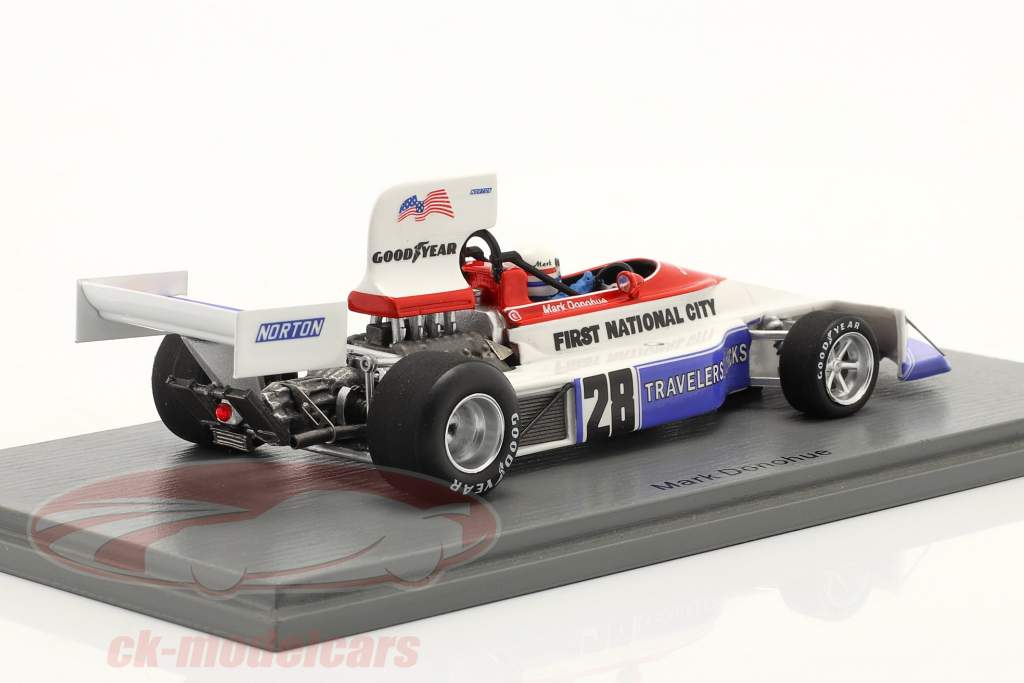 Mark Donohue March 751 #28 5th British GP Formel 1 1975 1:43 Spark