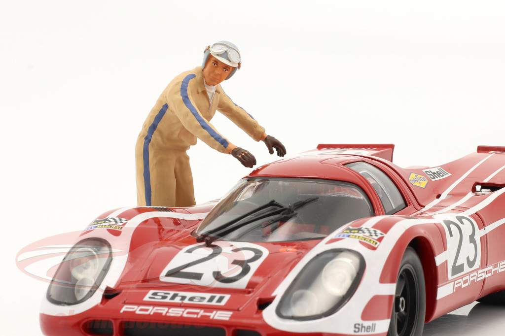 figuur Race Driver Hans Herrmann leunt Aan 1:18 Figurenmanufaktur