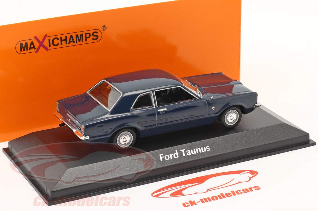 Ford Taunus Byggeår 1970 mørkeblå 1:43 Minichamps