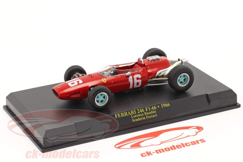 Lorenzo Bandini Ferrari 246 #16 2e Monaco GP formule 1 1966 1:43 Altaya