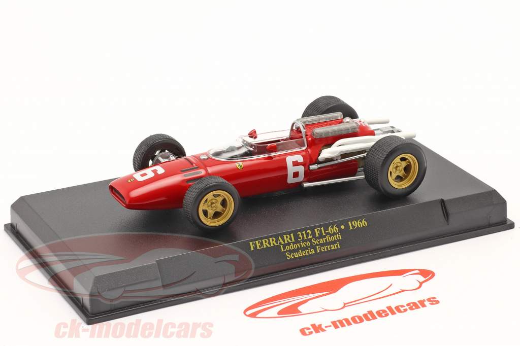 Ludovico Scarfiotti Ferrari 312/66 #6 ganador italiano GP fórmula 1 1966 1:43 Altaya