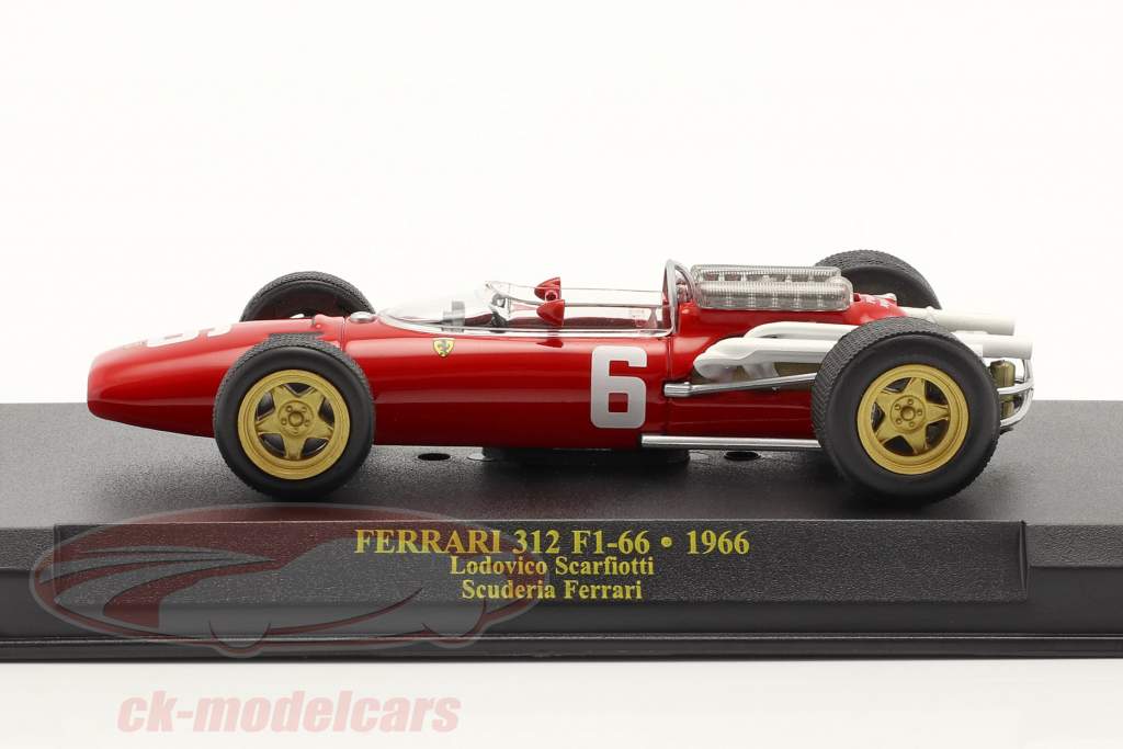 Scarfiotti Diecast Coche Modelo 1:43 F1 B065 Formula 1 Ferrari 312 F1-66 1966 L 