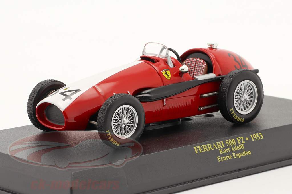 Kurt Adolff Ferrari 500 #34 Allemand GP formule 1 1953 1:43 Altaya