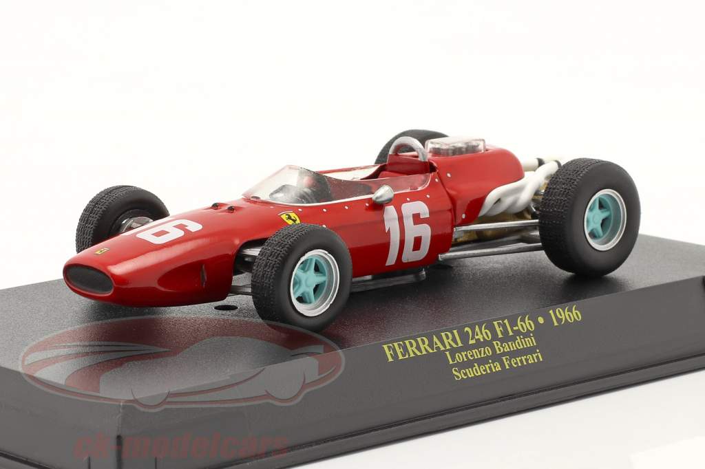 Lorenzo Bandini Ferrari 246 #16 第二 Monaco GP 公式 1 1966 1:43 Altaya