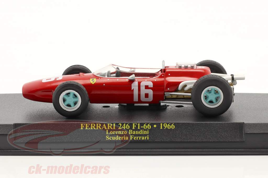 Lorenzo Bandini Ferrari 246 #16 2位 Monaco GP 方式 1 1966 1:43 Altaya