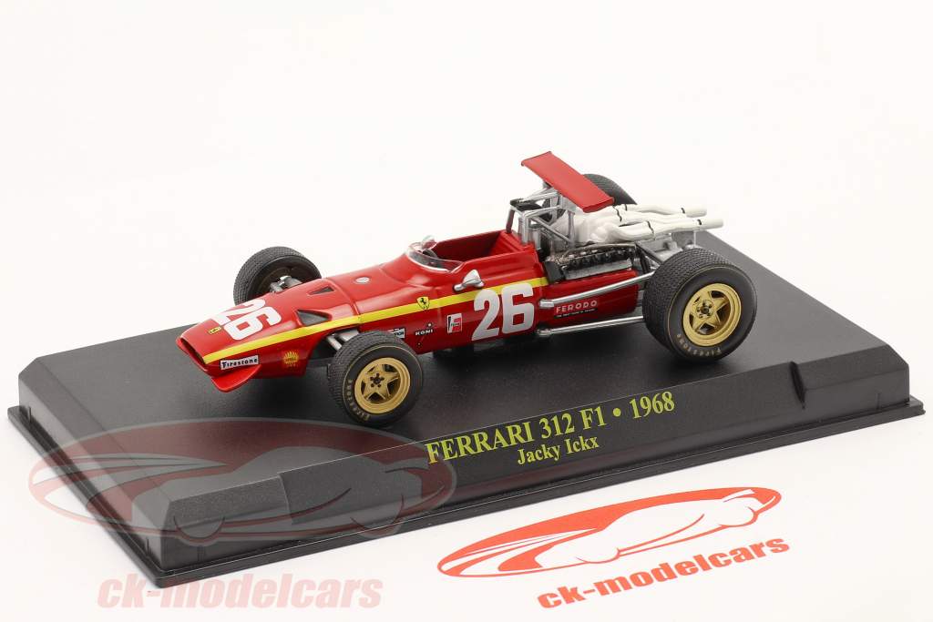 Jacky Ickx Ferrari 312 #26 Gagnant La France GP formule 1 1968 1:43 Altaya