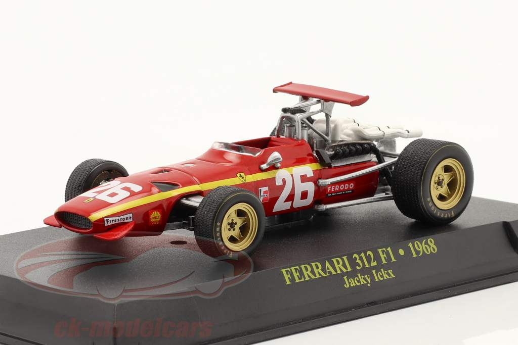 Jacky Ickx Ferrari 312 #26 勝者 フランス GP 方式 1 1968 1:43 Altaya