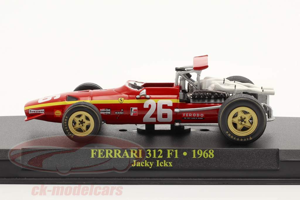 Jacky Ickx Ferrari 312 #26 Vincitore Francia GP formula 1 1968 1:43 Altaya