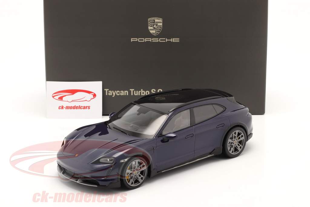 Porsche Taycan Turbo S Cross Turismo 2021 blu genziana 1:18 Minichamps