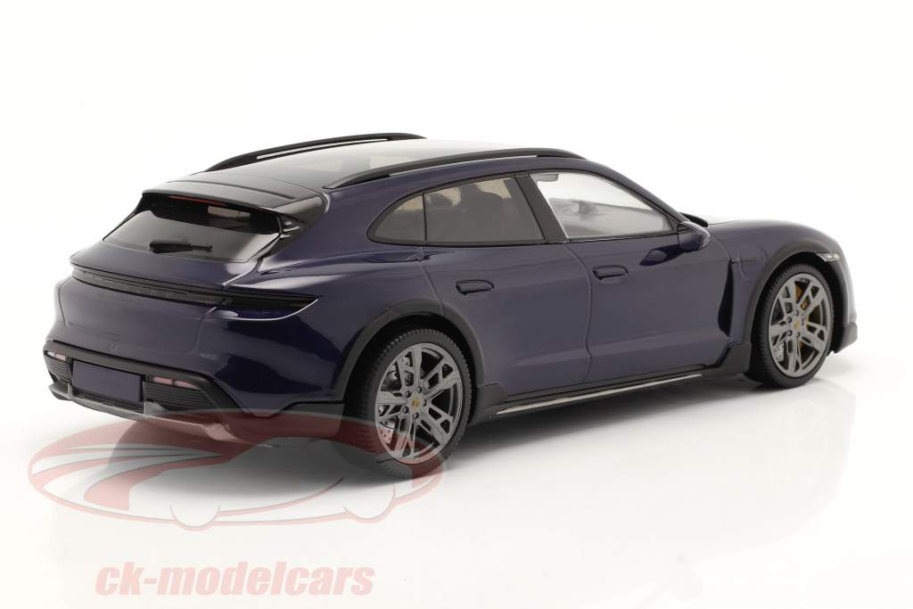 Porsche Taycan Turbo S Cross Turismo 2021 ensian blå 1:18 Minichamps