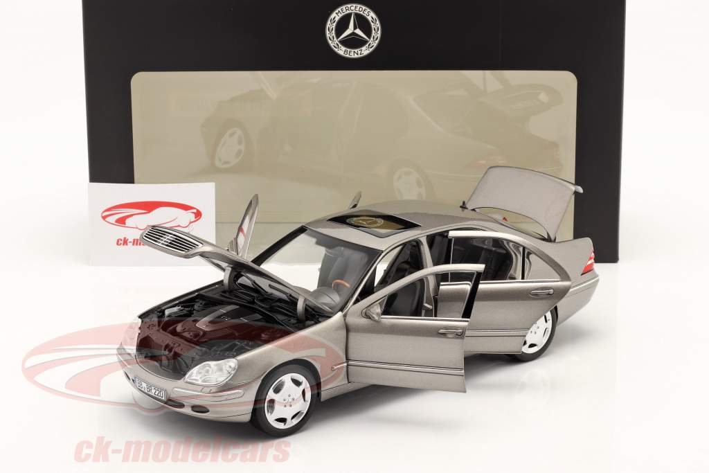 Mercedes-Benz S 600 (V220) bouwjaar 2000-2005 cubaniet zilver 1:18 Norev