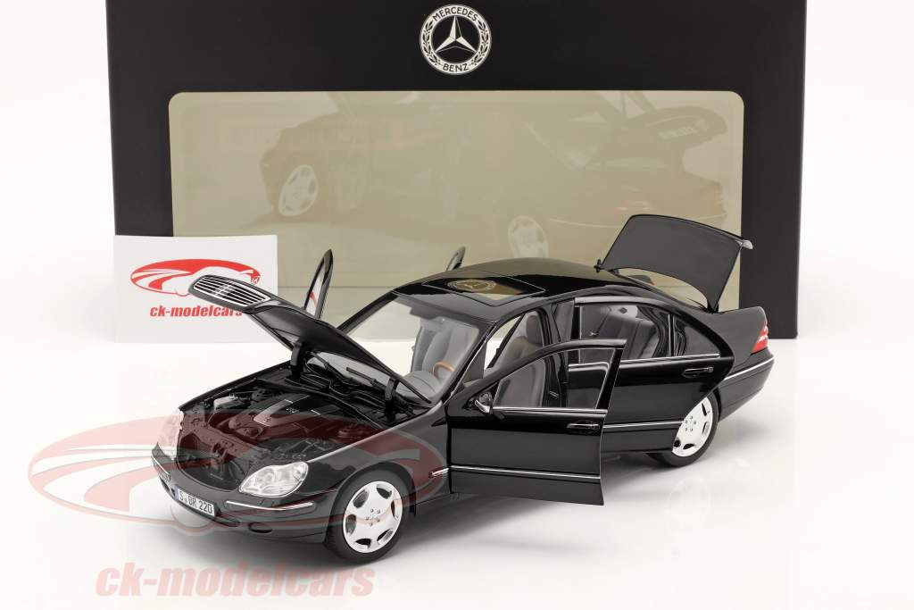 Mercedes-Benz S 600 (V220) year 2000-2005 obsidian black 1:18 Norev