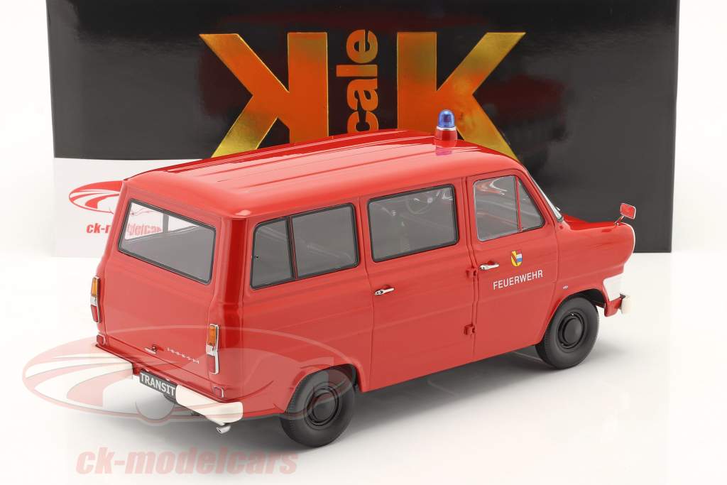 Ford Transit Mk1 1970 Pompiers Allemagne - Modèle KK-Scale 1/18 - Neuf En Boîte