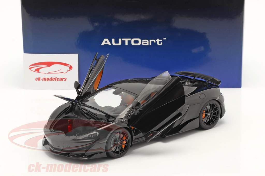 McLaren 600LT Año de construcción 2019 onyx negro 1:18 AUTOart